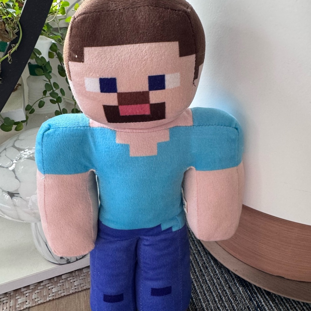 Minecraft Steve Plush Toy in Light Blue and Blue Pants